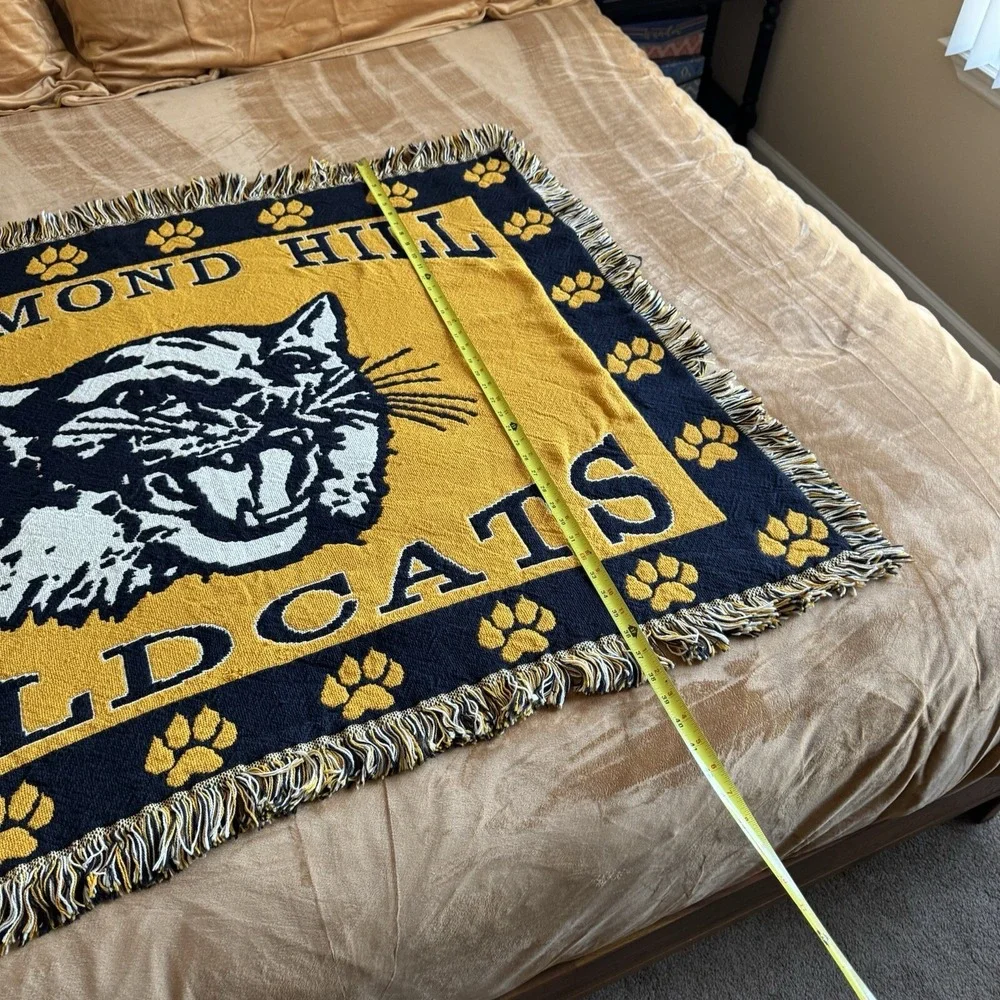 Richmond Hill Wildcats Throw Blanket Tapestry 38 x 50 High School Football